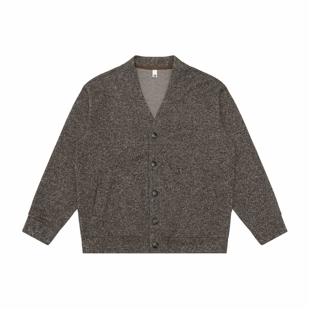 Unisex V-Ausschnitt Cardigan mit Strukturstrick und aufgesetzten Taschen Echoarchiv