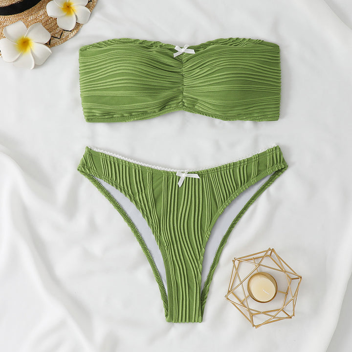 Damen Bandeau Bikini mit dekorativen Rüschen Echo Archiv