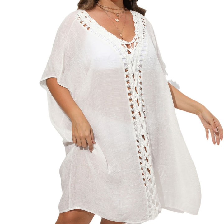 Damen Luftiger Strandkimono mit dekorativer Häkelspitze Echo Archiv