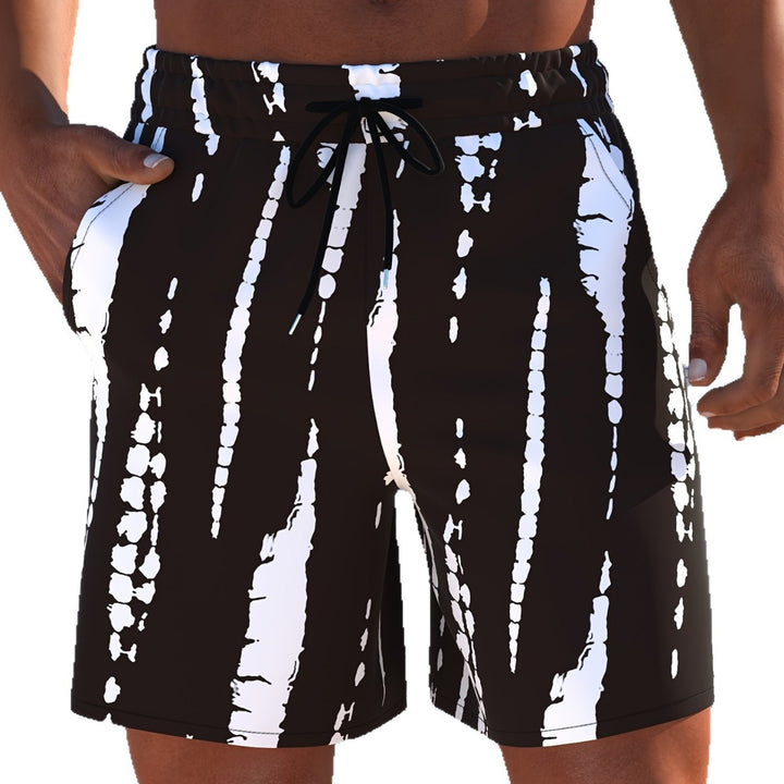 Herren Badeshorts mit modernem Streifen-Design und elastischem Bund Echo Archiv
