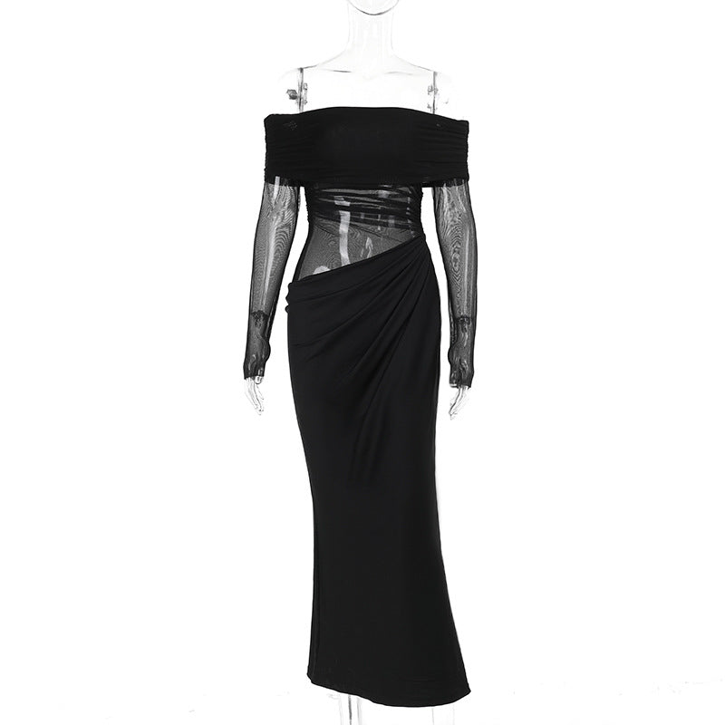 Damen Off-Shoulder Wickelkleid mit Rüschendetails Echo Archiv