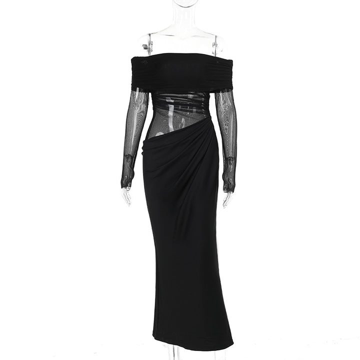 Damen Off-Shoulder Wickelkleid mit Rüschendetails Echo Archiv