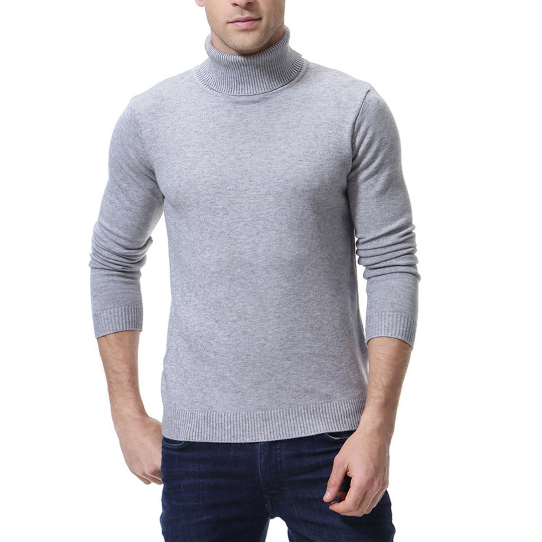 Herren nan schlanker Feinstrick-Rollkragenpullover aus Merino-Baumwollmix mit Rippenbündchen Echo Archiv