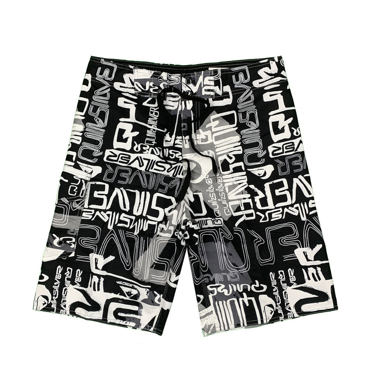 Herren Badeshorts mit modischem Grafikdesign und elastischem Bund Echoarchiv