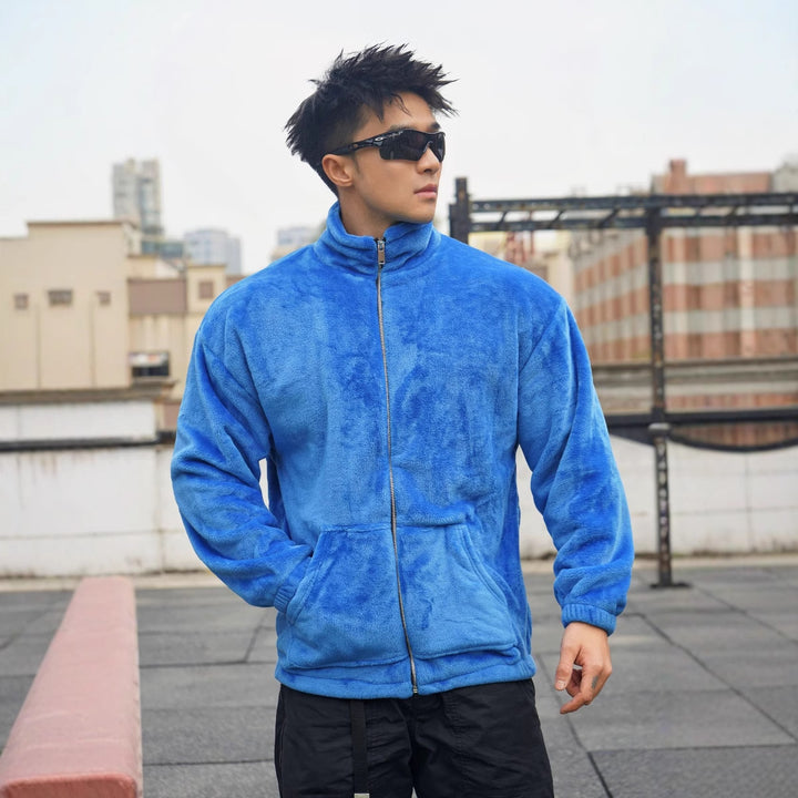 Herren Fleecejacke mit hohem Kragen und weichem Futter Echoarchiv