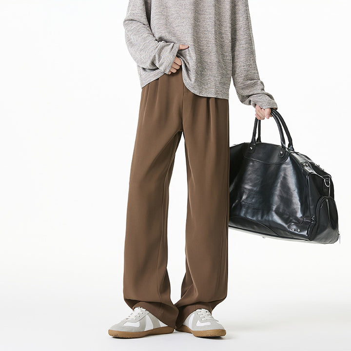 Damen Weiche Bundfalten-Hose mit elastischem Komfortbund und weitem Bein Echo Archiv