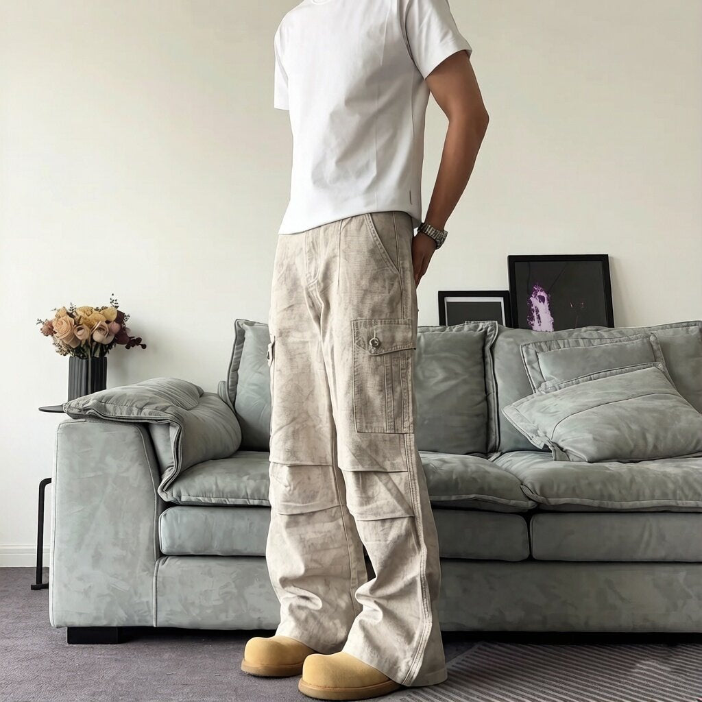 Herren Lässige Cargo-Hose mit praktischen Taschen Echoarchiv