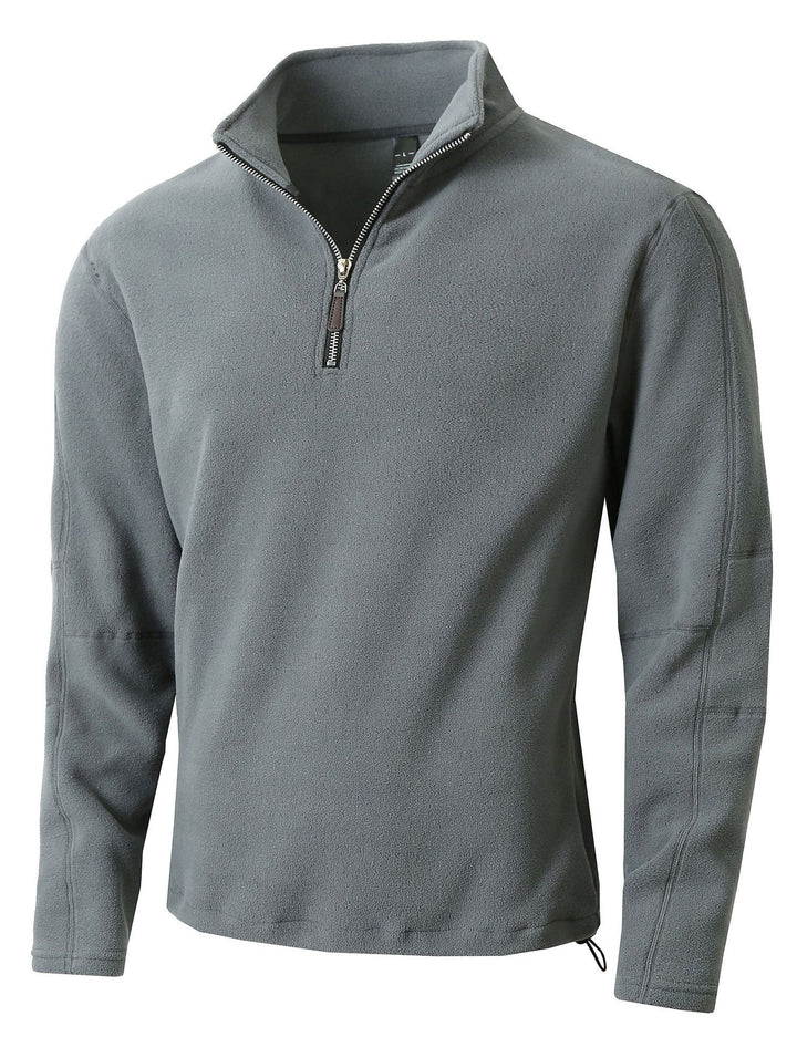 Herren Fleece-Pullover mit halblangem Reißverschluss und Stehkragen Echoarchiv