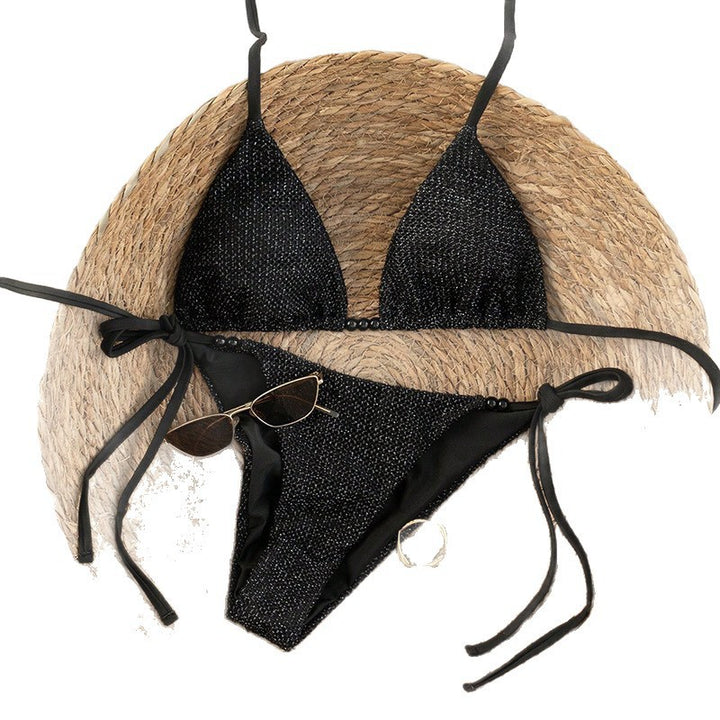 Damen Triangel-Bikini mit trendiger Netzstruktur und verstellbaren Bindebändern Echo Archiv