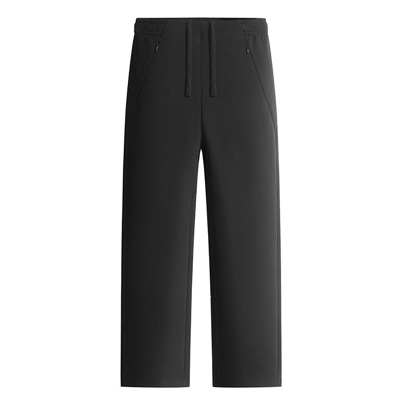 Herren Weite Lounge-Jogginghose aus technischer Baumwollmischung mit elastischem Bund & Reißverschlusstaschen Echoarchiv