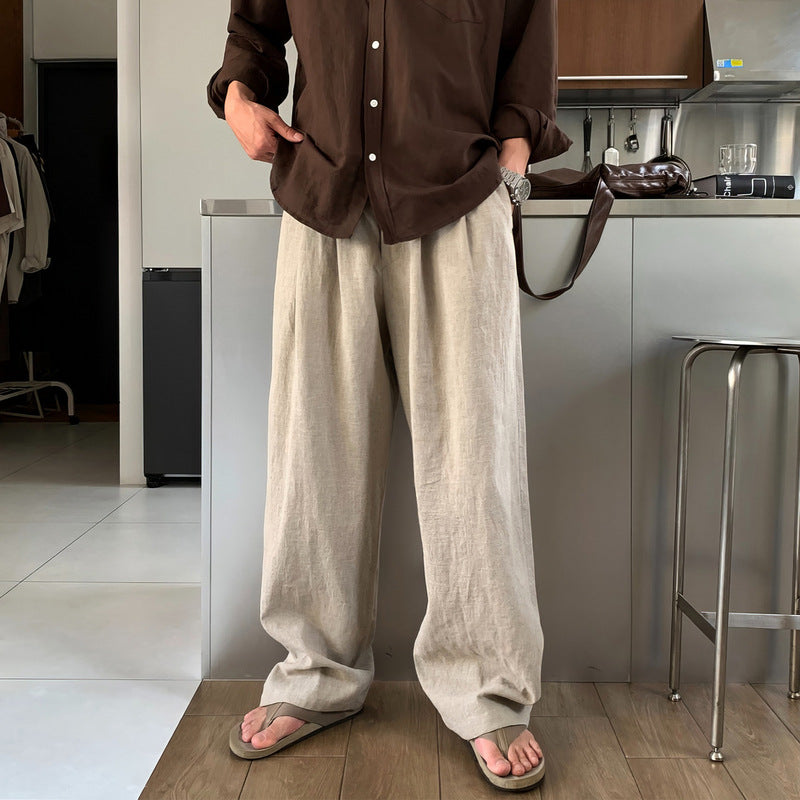 Herren Elegante und bequeme Leinenhose Echo Archiv
