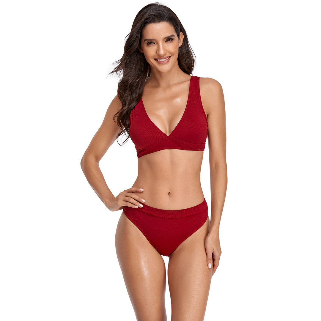 Damen Triangel-Bikini-Set mit modischem Schnitt und hohem Bund Echo Archiv