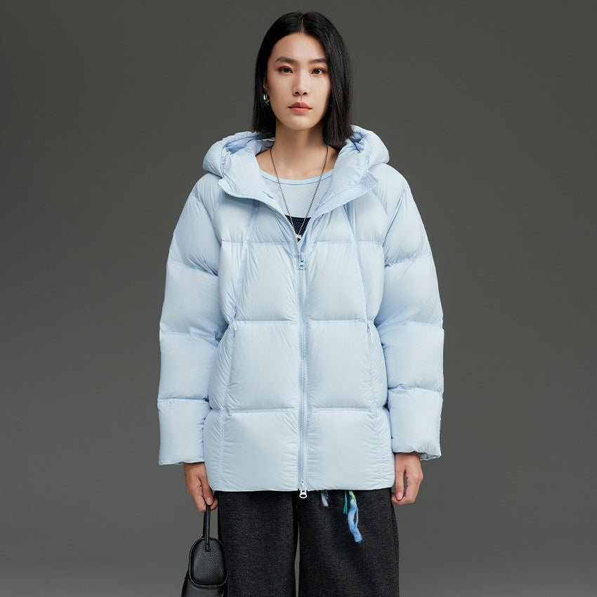 Damen Kurz geschnittene Boxy‑Steppjacke mit abnehmbarer Kapuze und Thermo‑Isolierung Echoarchiv