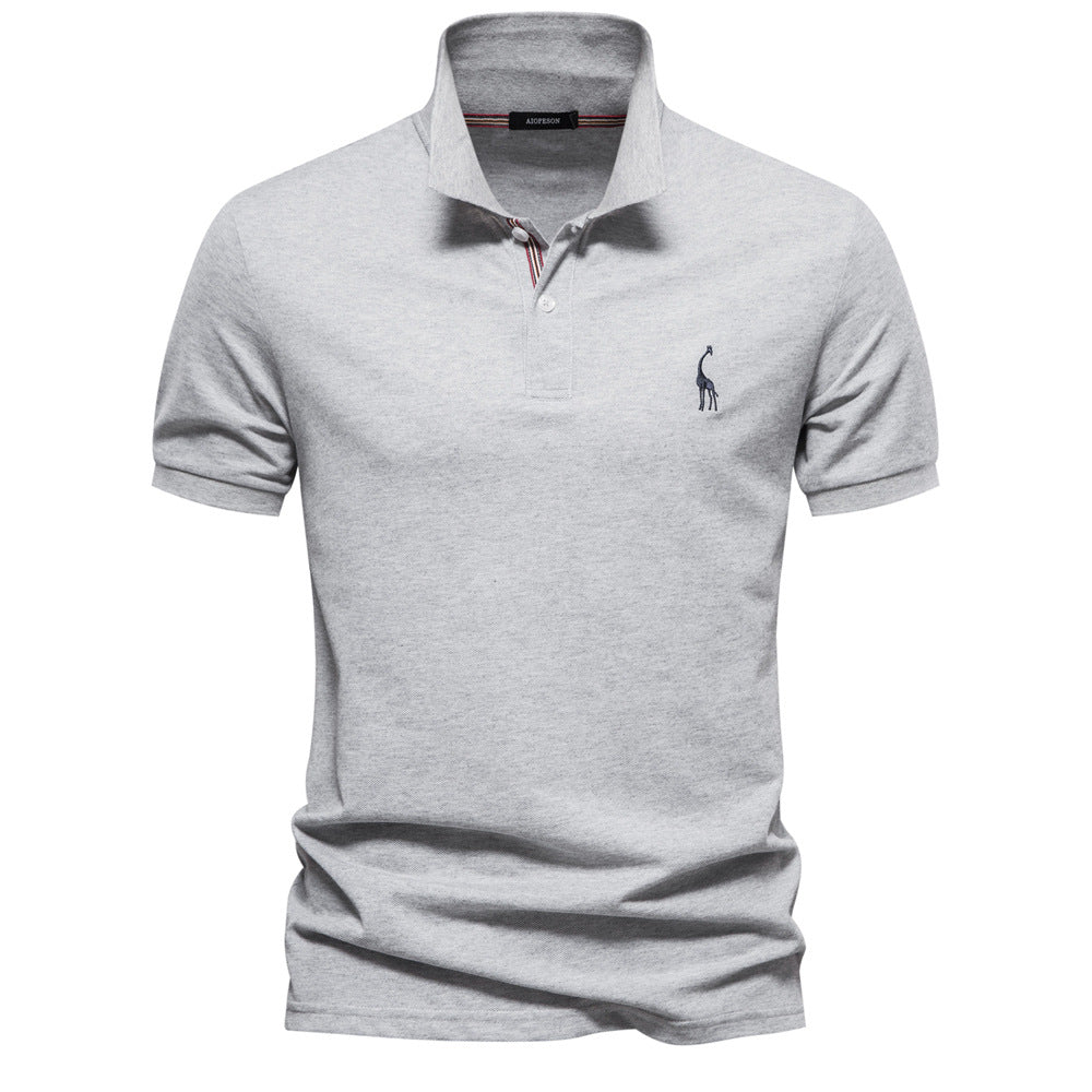 Herren klassisches Poloshirt aus atmungsaktiver Baumwolle mit modischem Kragen Echoarchiv
