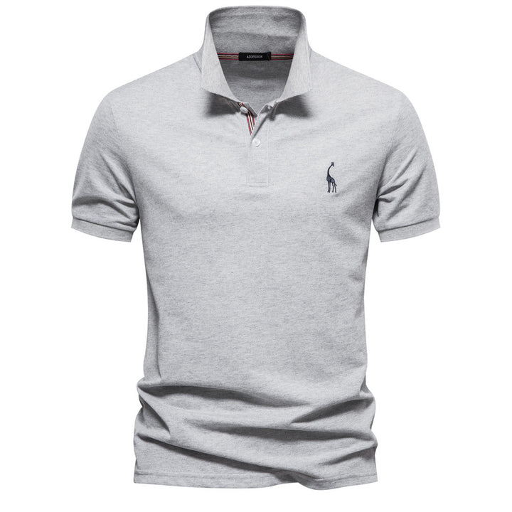 Herren klassisches Poloshirt aus atmungsaktiver Baumwolle mit modischem Kragen Echoarchiv
