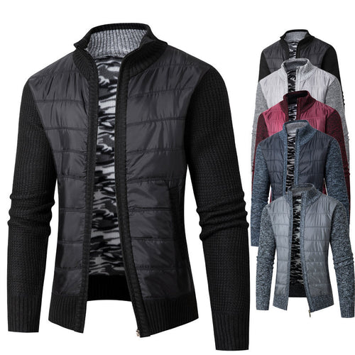Herren modische Übergangsjacke mit modernem Stehkragen und strukturiertem Design Echoarchiv