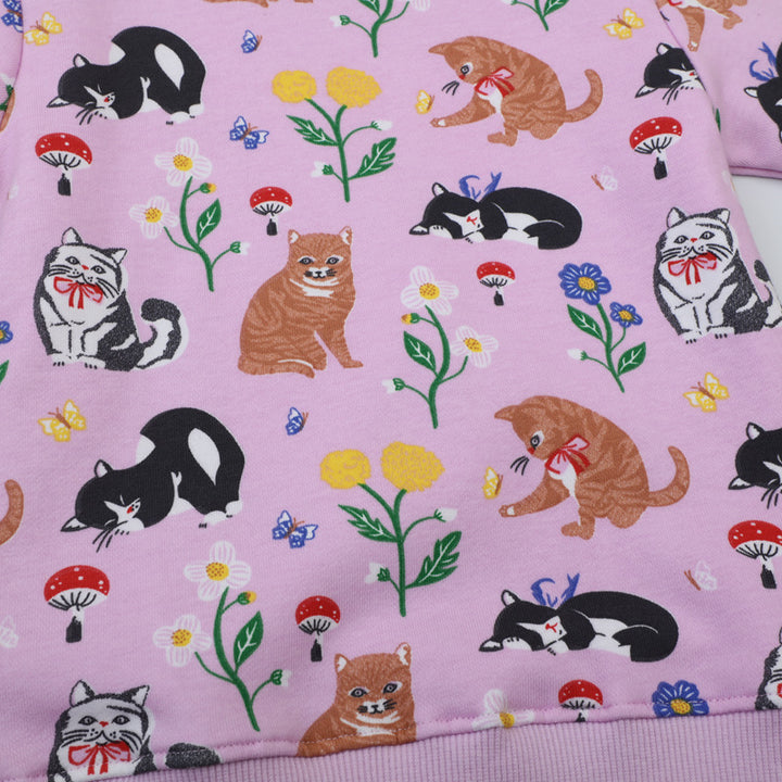 Mädchen Sweatshirt mit buntem Tier- und Blumenmuster Echo Archiv