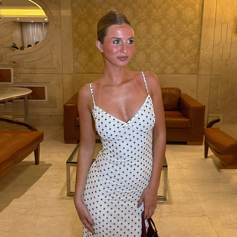 Damen elegantes Wickelkleid mitseitlichem Schlitz und dekorativen Rüschen Echo Archiv