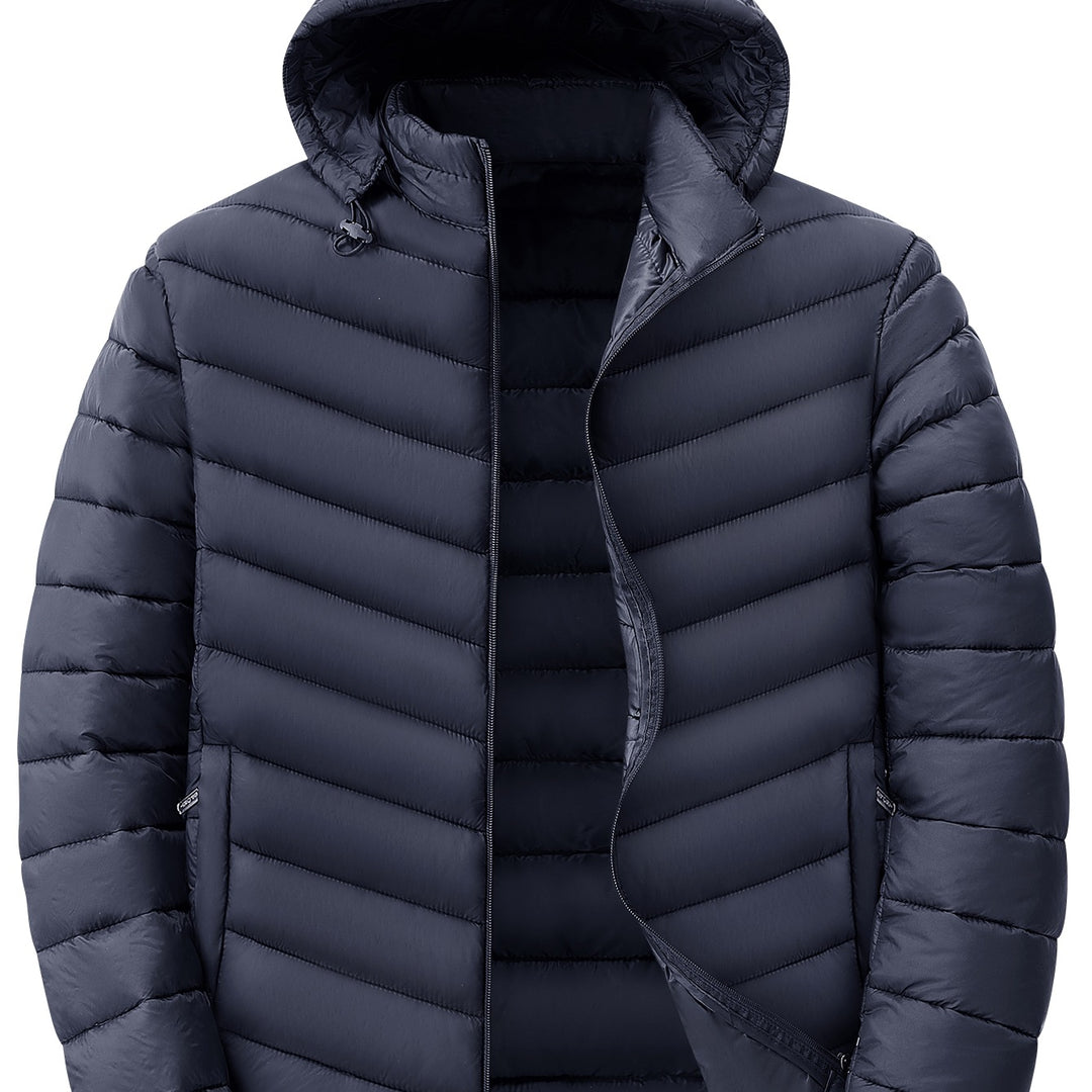 Herren Ultraleichte gesteppte Kapuzenjacke mit Thermofüllung & Packable‑Design Echoarchiv