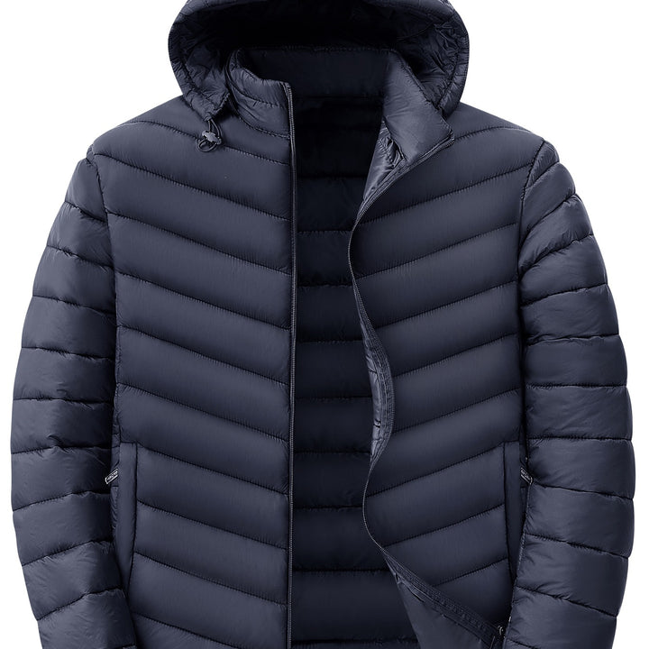 Herren Ultraleichte gesteppte Kapuzenjacke mit Thermofüllung & Packable‑Design Echoarchiv