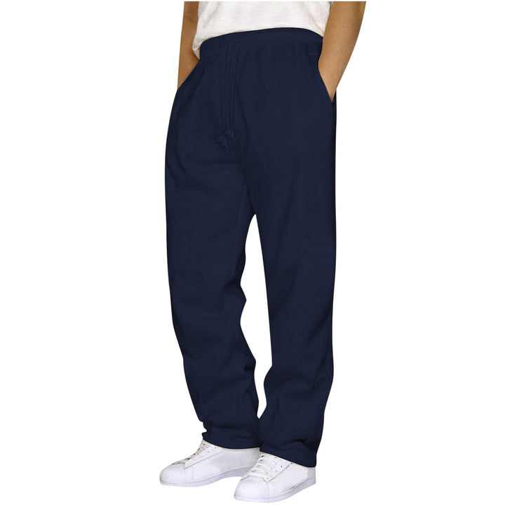 Damen ungekürzte Relax-Freizeithose mit hohem Komfortbund, innenliegendem Kordelzug und seitlichen Eingrifftaschen – Avélisse