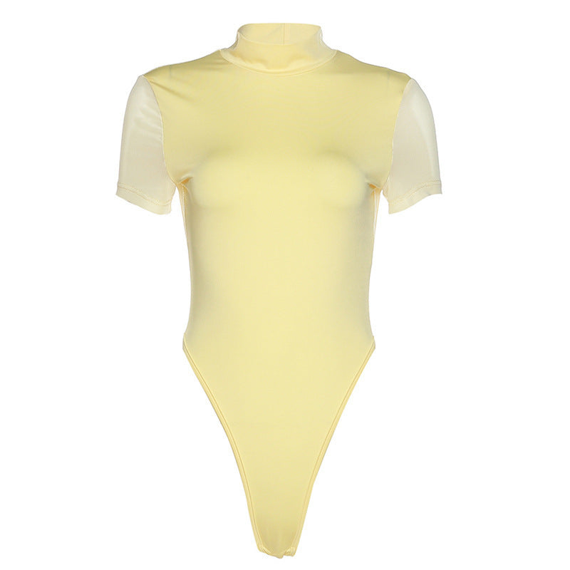 Damen Figurbetontes Bodysuit mit Hochkragen Echo Archiv