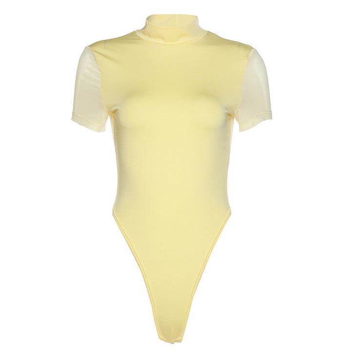 Damen Figurbetontes Bodysuit mit Hochkragen Echo Archiv
