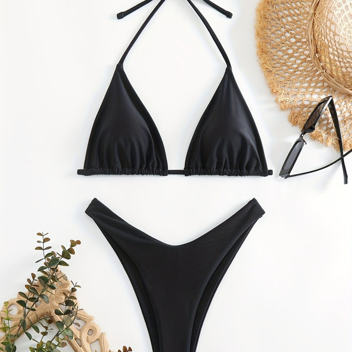 Damen Triangel-Bikini-Set mit gerafftem Design Echo Archiv