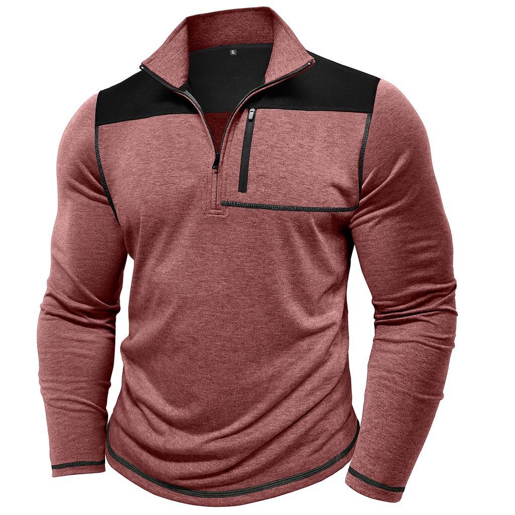Herren sportlicher Half-Zip Pullover mit praktischer Brusttasche Echoarchiv