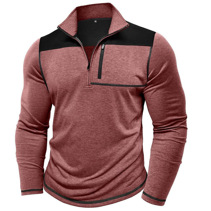 Herren sportlicher Half-Zip Pullover mit praktischer Brusttasche Echoarchiv