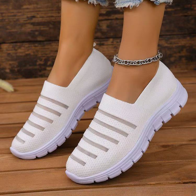 Damen nan gestrickte Slipper Sneaker mit elastischem Einstieg und leichter Komfortsohle Echo Archiv