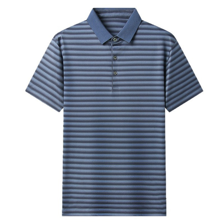 Herren Poloshirt mit atmungsaktiver Struktur und eleganten Streifen Echoarchiv