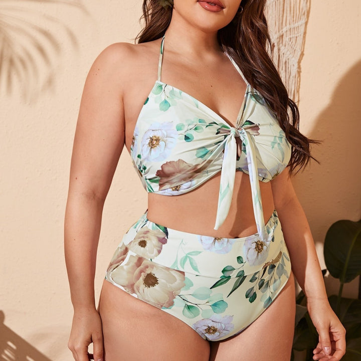 Damen Bikiniset mit verspieltem Wickeldesign und hohem Bund Echo Archiv
