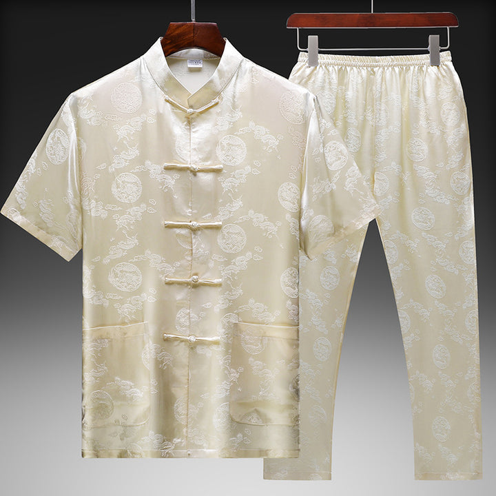 Herren traditionelle chinesische Seidenjacke Echoarchiv