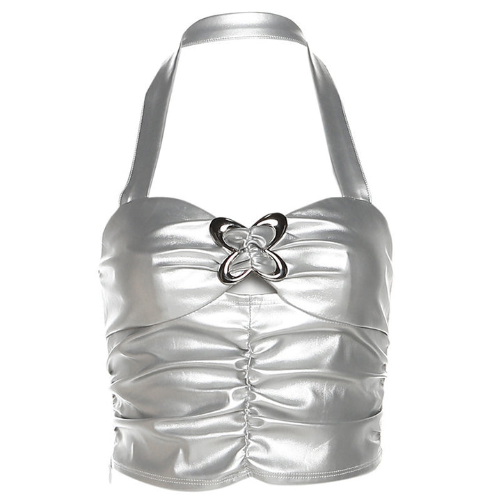 Damen Metallic Crop Top Echo Archiv