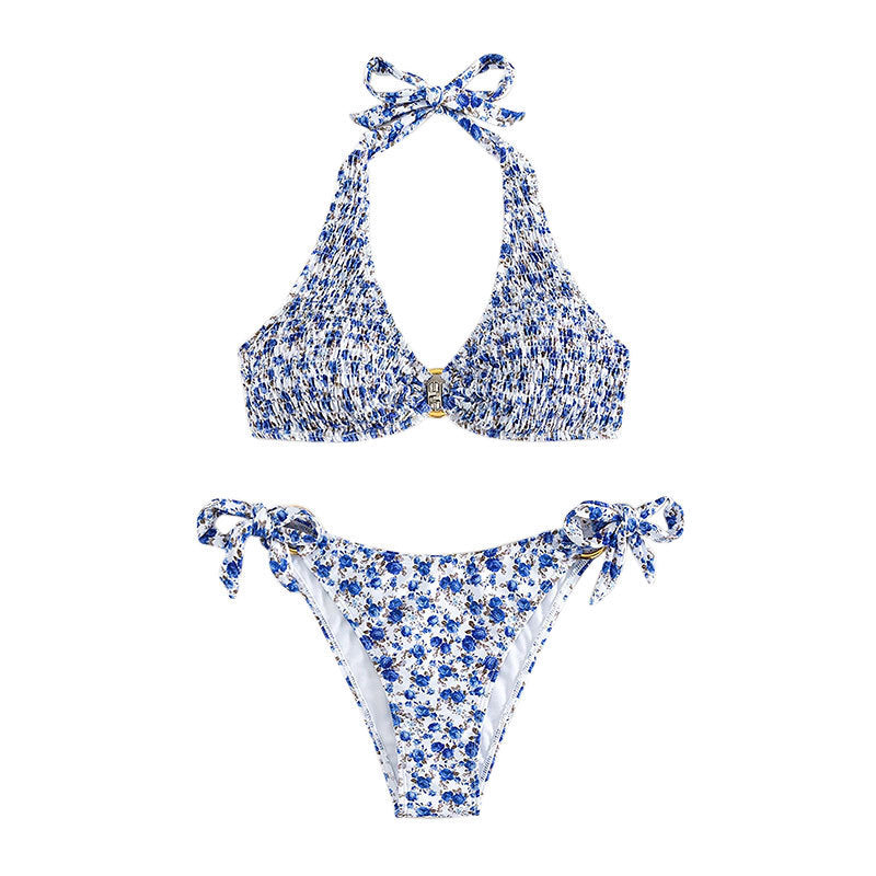 Damen Bikini-Set mit verstellbaren Trägern und floralem Muster Echo Archiv