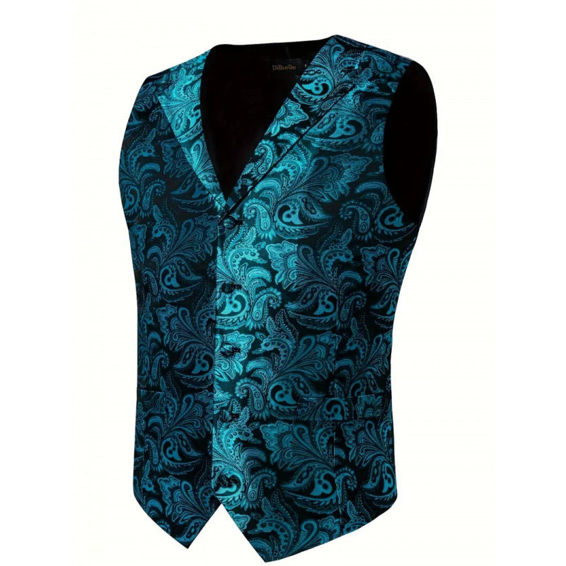 Herren Elegante Weste mit aufwendigem Paisley-Muster Echoarchiv