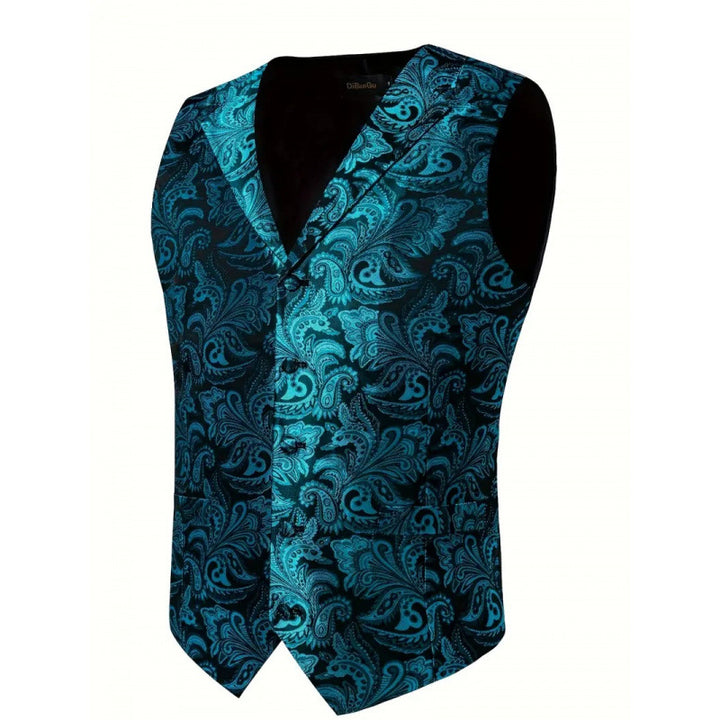 Herren Elegante Weste mit aufwendigem Paisley-Muster Echoarchiv