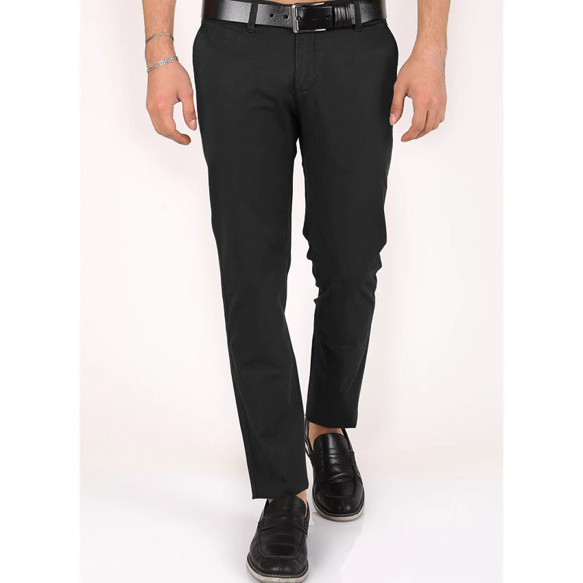 Herren Klassische Chinohose mit schmalem Schnitt und elastischem Bund Echoarchiv