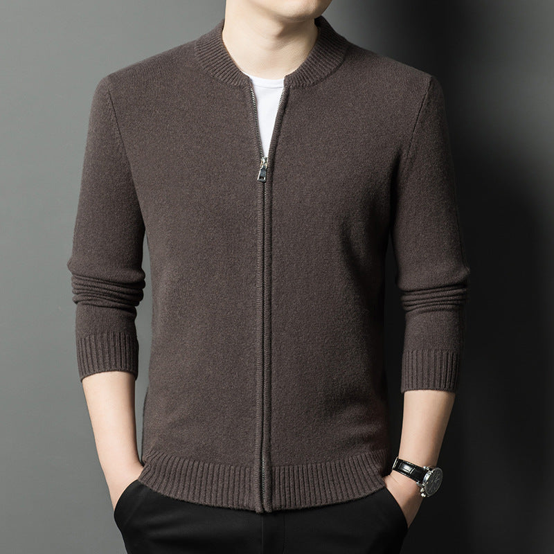 Herren warmer Strickpullover mit hochwertigem Reißverschluss Echoarchiv