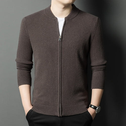 Herren warmer Strickpullover mit hochwertigem Reißverschluss Echoarchiv