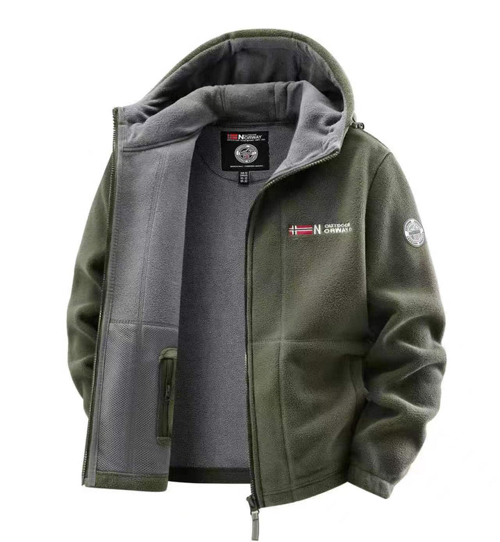 Damen Kapuzen-Fleecejacke mit Teddyfutter und durchgehendem Reißverschluss Echo Archiv