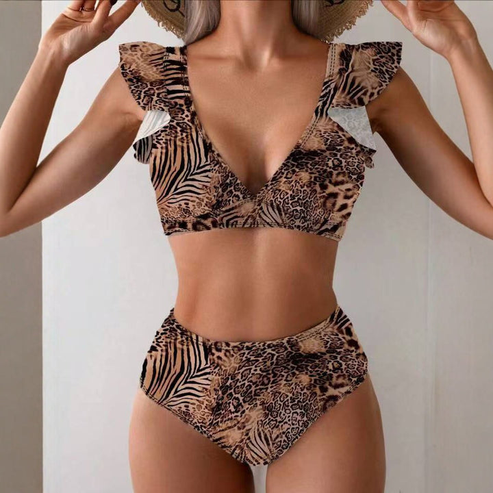 Damen Bikini-Set mit verspielten Rüschen und floralen Mustern Echo Archiv
