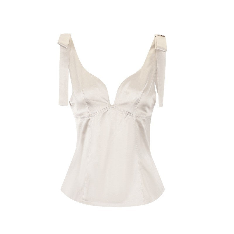 Damen elegantes Top mit verstellbaren Trägern und seidig-glänzendem Finish Echo Archiv