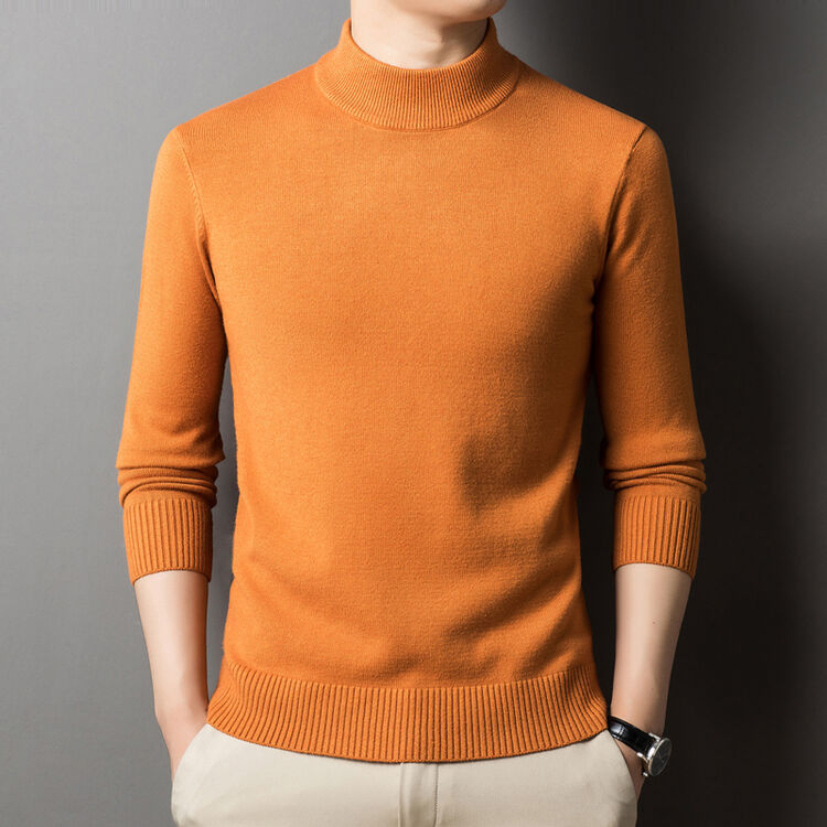 Herren eleganter Pullover mit hochgeschlossenem Kragen Echoarchiv