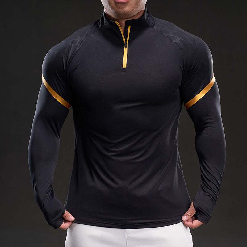Herren Langarm Funktionsshirt mit Stehkragen Echoarchiv