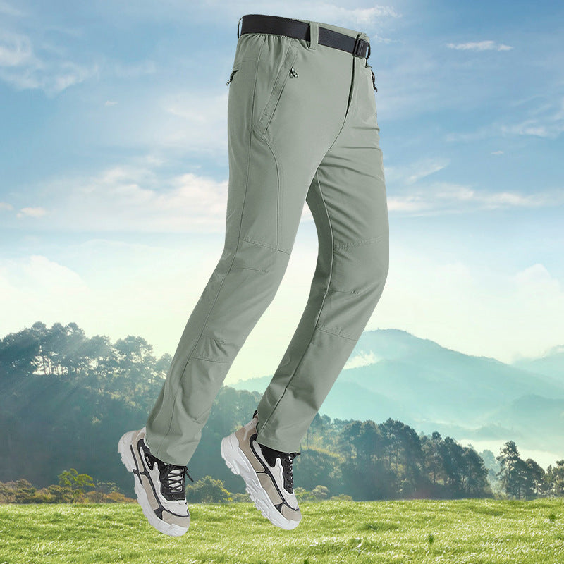 Herren Nano-Elastik Outdoor Trekkinghose mit ergonomischen Knien, elastischem Bund und Reißverschlusstaschen – Sorevano