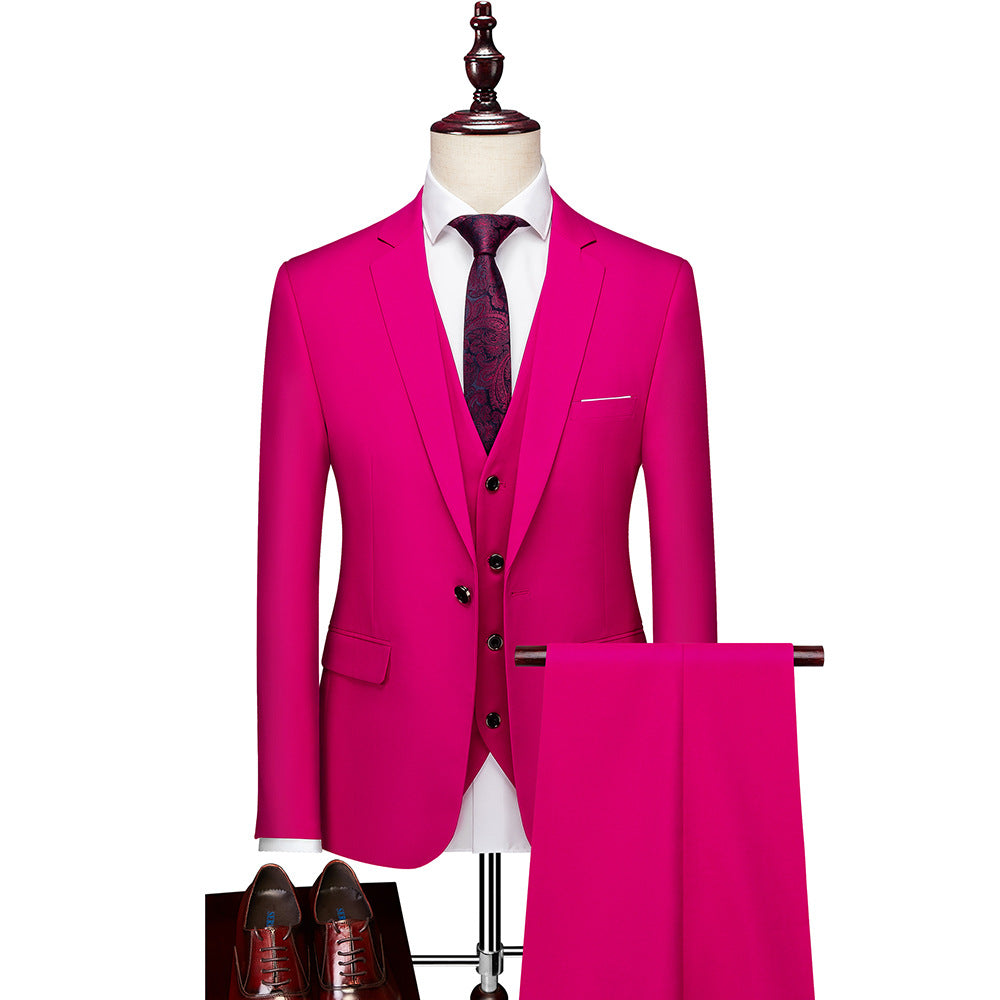 Herren Dreiteiliger Slim-Fit Businessanzug mit Weste und schmaler Silhouette Echo Archiv