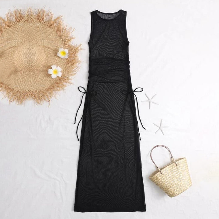 Damen Langer Wickelstrandkleid Echo Archiv