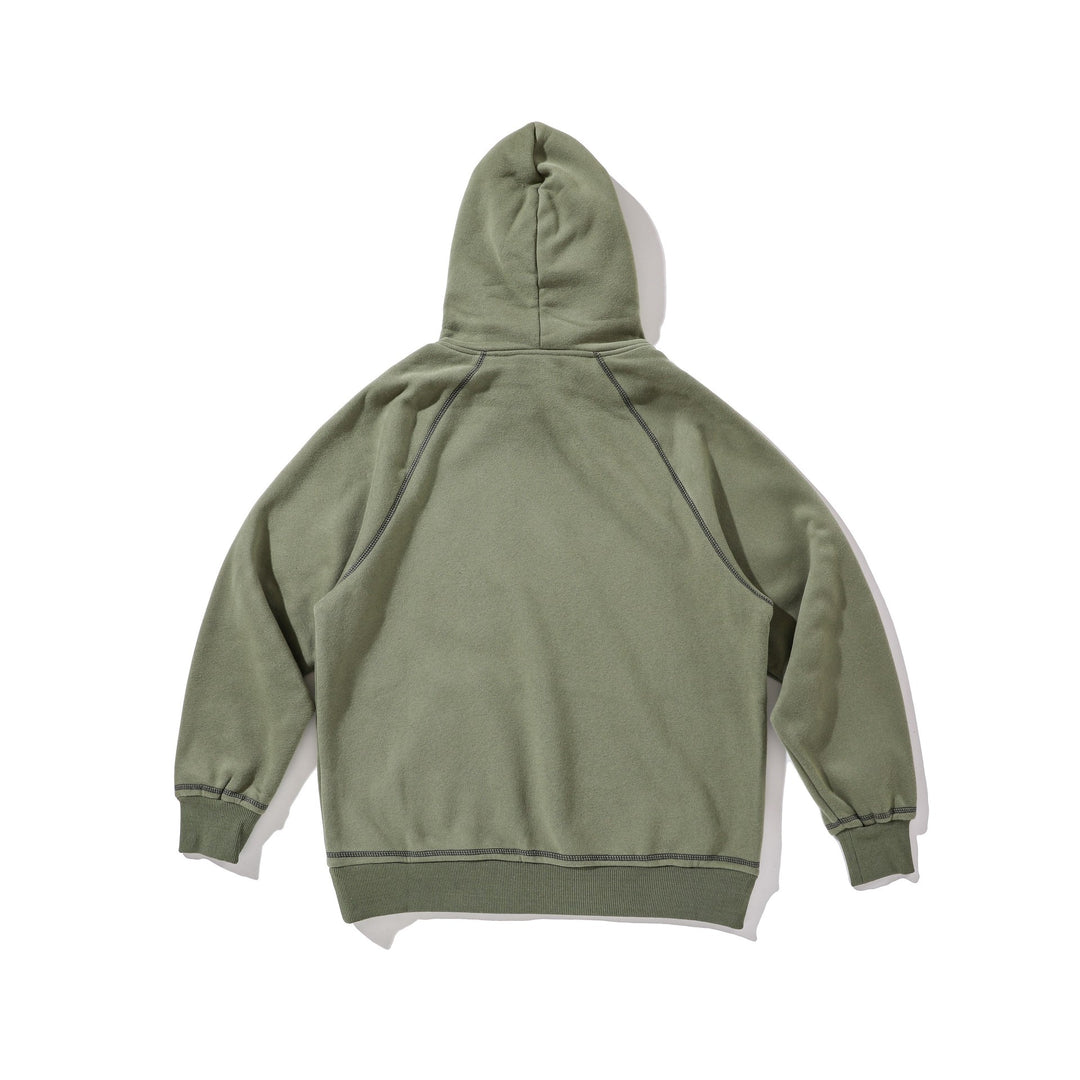 Unisex Oversize Kapuzenpullover mit Raglannähten, Kängurutasche und Vintage-Print Echoarchiv